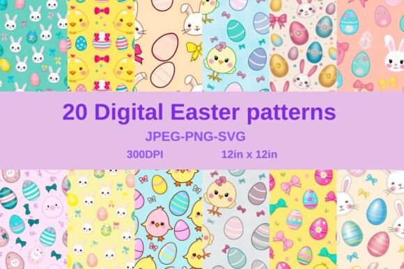 20 Digital Easter Patterns: A Creative Springtime Resource for Crafters and Designers