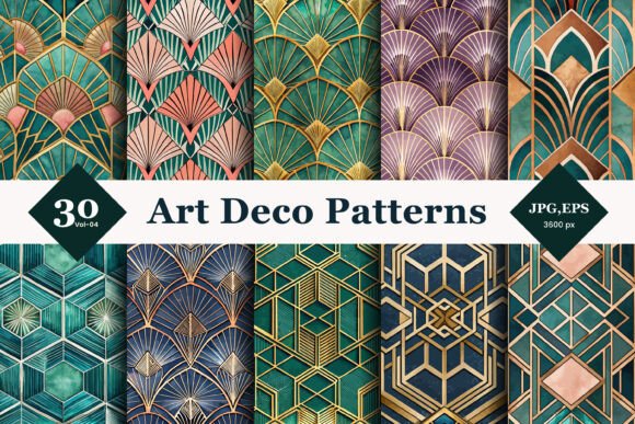 Art Deco Style Seamless Patterns 04: A Guide to Timeless Luxury Design
