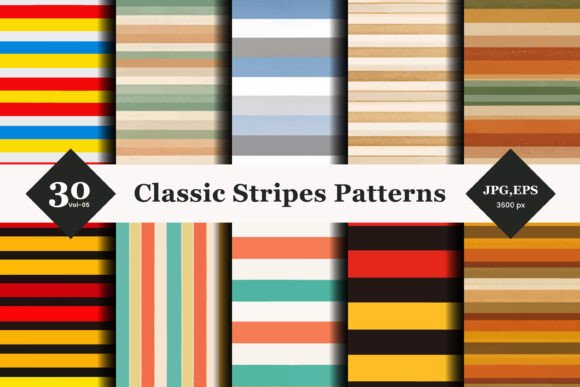 Classic Stripes Seamless Patterns 05