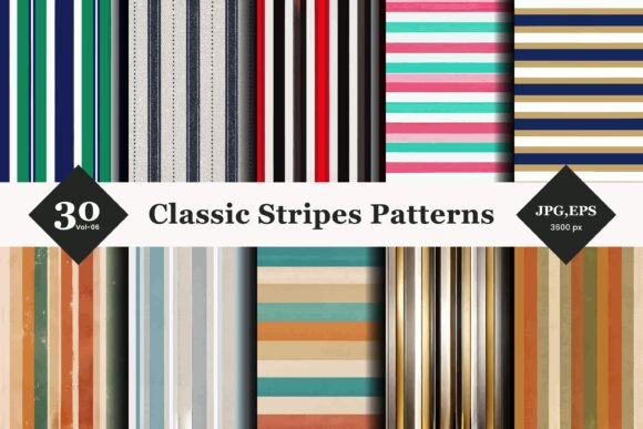 Classic Stripes Seamless Patterns 06