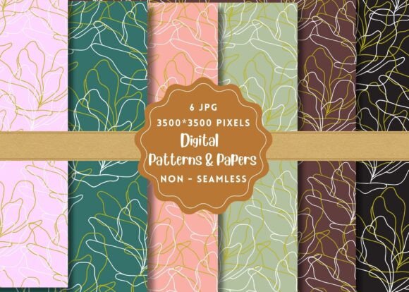 Flower Lines Digital Paper Patterns: A Versatile Tool for Creative Projects and Business Uses