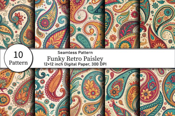Funky Retro Paisley Patterns: Integrating Vintage Aesthetics into Modern Creative Workflows