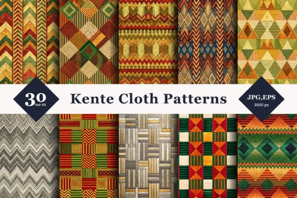 Kente Cloth Seamless Patterns 02: Integrating Authentic African Heritage into Digital Workflows