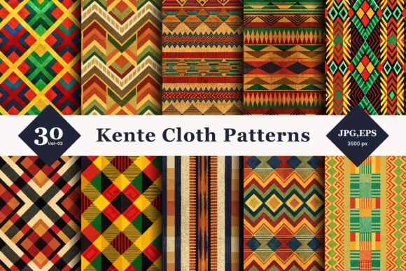 Kente Cloth Seamless Patterns 03