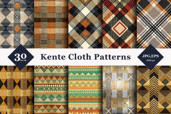 Kente Cloth Seamless Patterns 05: Elevate Your Design with Heritage