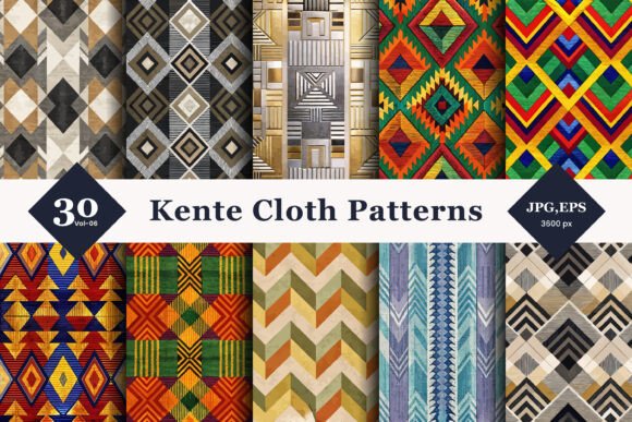 Kente Cloth Seamless Patterns 06
