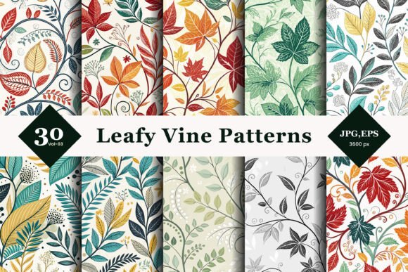 Leafy Vine Seamless Patterns 03: A Strategic Approach to Botanical Design Integration