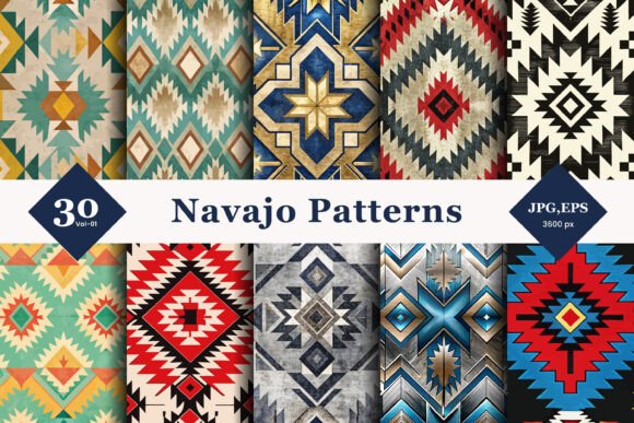 Navajo Style Seamless Patterns 01: Bridging Heritage and Modern Design