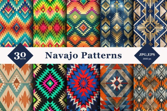 Navajo Style Seamless Patterns 03
