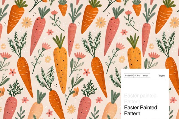 Spring Easter Patterns: Elevate Your Seasonal Designs with Hand-Painted Charm