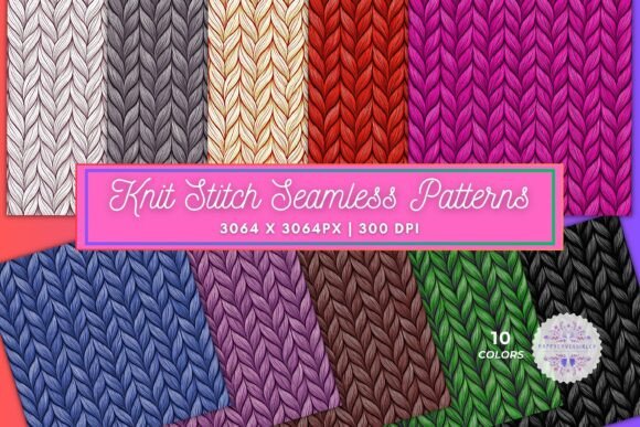 Transform Your Designs with the Colorful Knit Seamless Patterns 10 Pack