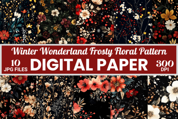 Winter Wonderland Frosty Floral Patterns