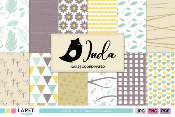 Woodland Geometric Patterns for Creative Projects